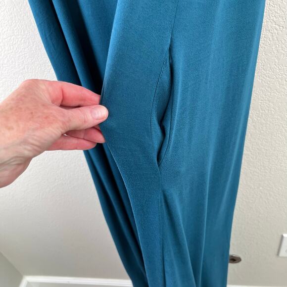 24seven Teal Blue Sleeveless Scoop Neck Tank Long Casual Maxi Dress Plus 3X NWT - Picture 9 of 15